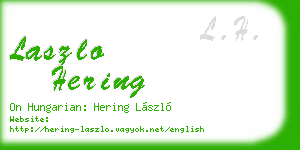 laszlo hering business card